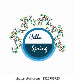 Hello Spring Vector Design
