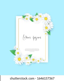 Hello Spring Vector Design with 3D Realistic Fresh Plants and Flowers Elements for Spring Season. Vector Illustration
