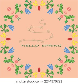 hello spring, vector graphics on a spring theme