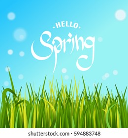 Hello Spring. Vector illustration