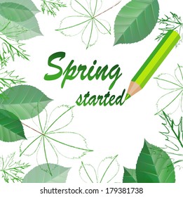 hello spring vector illustration. spring background.