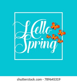 Hello Spring Vector Template Design