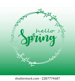 hello spring vector.suitable for card, banner or poster