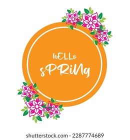 hello spring vector.suitable for card, banner or poster