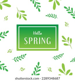 hello spring vector.suitable for card, banner or poster