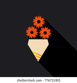 Hello Spring. Wreath of tulips and other flowers. Set flowers set for the holiday March 8.