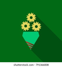 Hello Spring. Wreath of tulips and other flowers. Set flowers set for the holiday March 8.