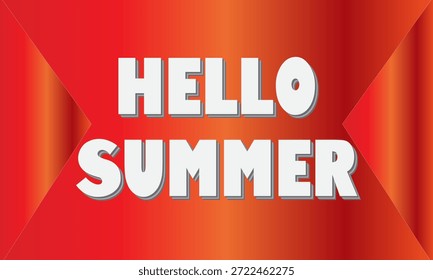 Hola verano 2026 tipografía creativa 3D sobre fondo colorido vibrante