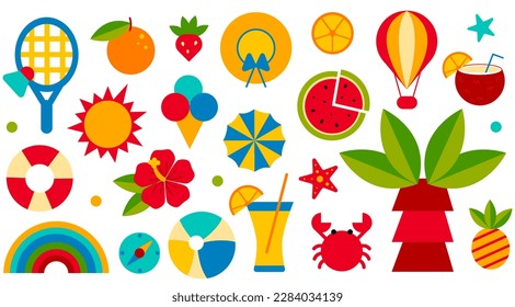 Hello summer abstract background, summer sale banner, poster design. Vector illustration