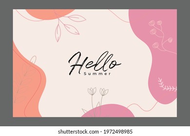 hello summer abstract background vector eps 10