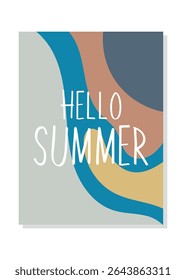 Hello Summer Abstract Vector Illustration.