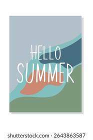 Hello Summer Abstract Vector Illustration.