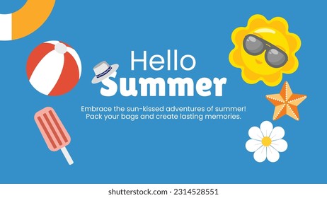 Hello summer! Add a sunny touch to your designs with this vibrant illustration