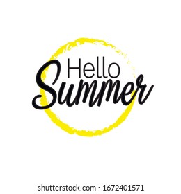 Hello Summer Art Vector Illustration
