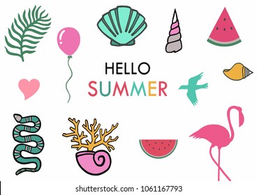Hello summer background.