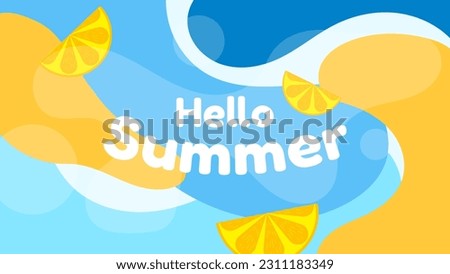 hello summer background with abstract background