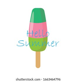 Adiós Fondo de verano con helado colorido.