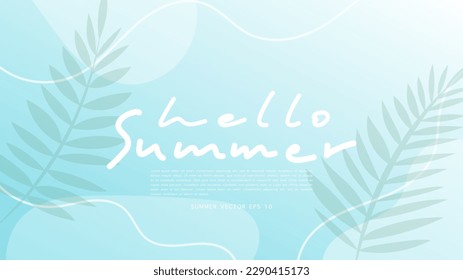 Hello Summer background , Flat Modern design, illustration Vector EPS 10