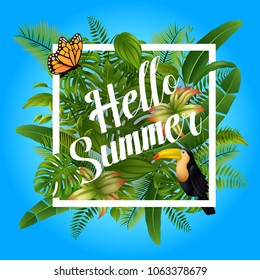 Hello summer Background illustration