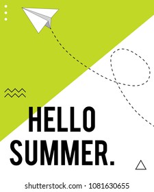 hello summer background, illustration in vector format