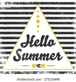 hello summer background, illustration in vector format
