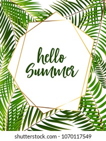 Hello Summer Background. Vector Illustration