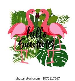 Hello Summer Background. Vector Illustration