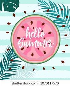 Hello Summer Background. Vector Illustration