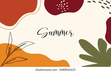 Hello Summer. Summer background vector. Summer season. Summer wallpaper vector.