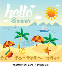 hello summer background. Vektor abstrak. With Eps 10