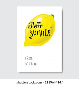 hello summer badge Isolated Typographic Design Label. Season Holidays lettering for logo,Templates, invitation, greeting card, prints and posters. vector illustration
