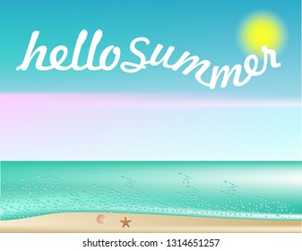 Hello summer banner decor