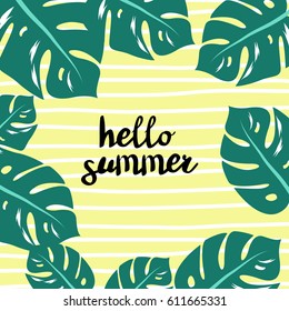 Hello summer banner design