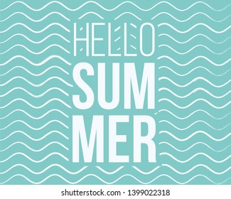 Hello Summer banner design for banner, flyer, invitation, poster, web site or greeting card