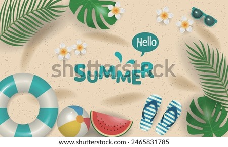 Similar – Image, Stock Photo Hello! Sunglasses on the meadow with the shadow of a woman