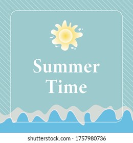 Hola, cartel de verano. Textura de moda. Vocación de temporada, fin de semana, logo de vacaciones. Fondo de escritorio de verano. Feliz día de verano. Texto de la letra vectorial de verano. Estilo de moda.