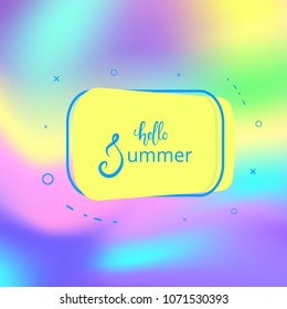 Hello Summer banner. Vector illustration.