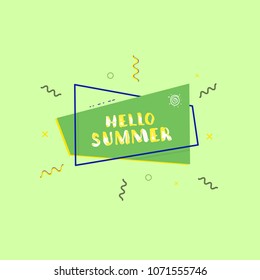 Hello Summer banner. Vector illustration.