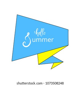 Hello Summer banner. Vector illustration.