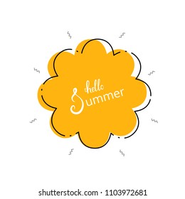 Hello Summer banner. Vector illustration.