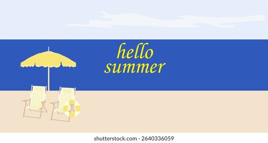 hello summer. summer beach background.
