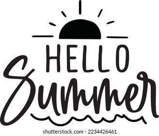 Hello Summer Beach Eps File
