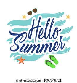 Hello Summer Beach Party Flyer. 
