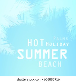 Hello Summer Beach Party Flyer. Vector Design
