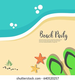 Hello Summer Beach Party Flyer. 