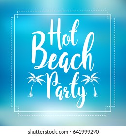 Hello Summer Beach Party Flyer. 