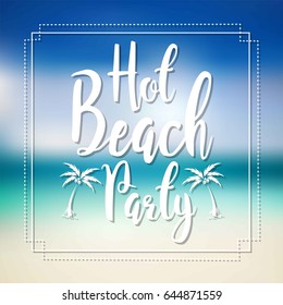 Hello Summer Beach Party Flyer. 