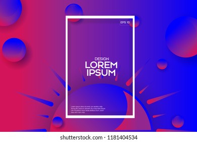 Hello Summer Beach Party Flyer.Abstract colorful circle geometric pattern design and background. Vector Design EPS 10