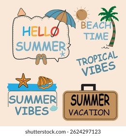 Hola Verano tiempo de playa vacaciones de verano