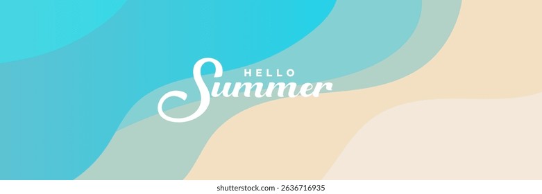 Hello Summer Beach Vibes, Ocean Waves, Sandy Shores, Vacation Time